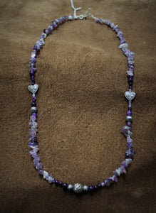 Beaded Amethyst Necklace