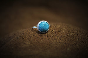 Sterling Silver Turquoise Mounted Ring