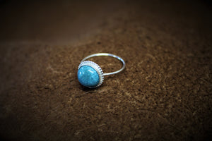 Sterling Silver Turquoise Mounted Ring