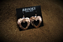 Load image into Gallery viewer, Textured Heart Copper Earrings