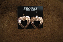 Load image into Gallery viewer, Textured Heart Copper Earrings