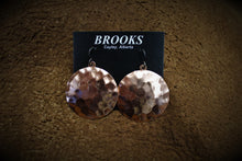 Load image into Gallery viewer, Textured Domed Circle Copper Earrings