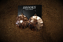 Load image into Gallery viewer, Textured Domed Circle Copper Earrings