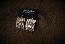 Load image into Gallery viewer, Textured Rectangle Copper Earrings