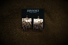 Load image into Gallery viewer, Textured Rectangle Copper Earrings