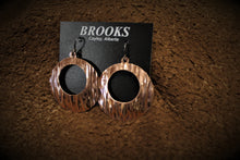 Load image into Gallery viewer, Textured Circle Copper Earrings