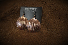 Load image into Gallery viewer, Textured Domed Circle Copper Earrings