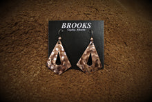 Load image into Gallery viewer, Textured Diamond Copper Earrings