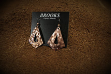 Load image into Gallery viewer, Textured Diamond Copper Earrings