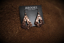 Load image into Gallery viewer, Textured Diamond Copper Earrings