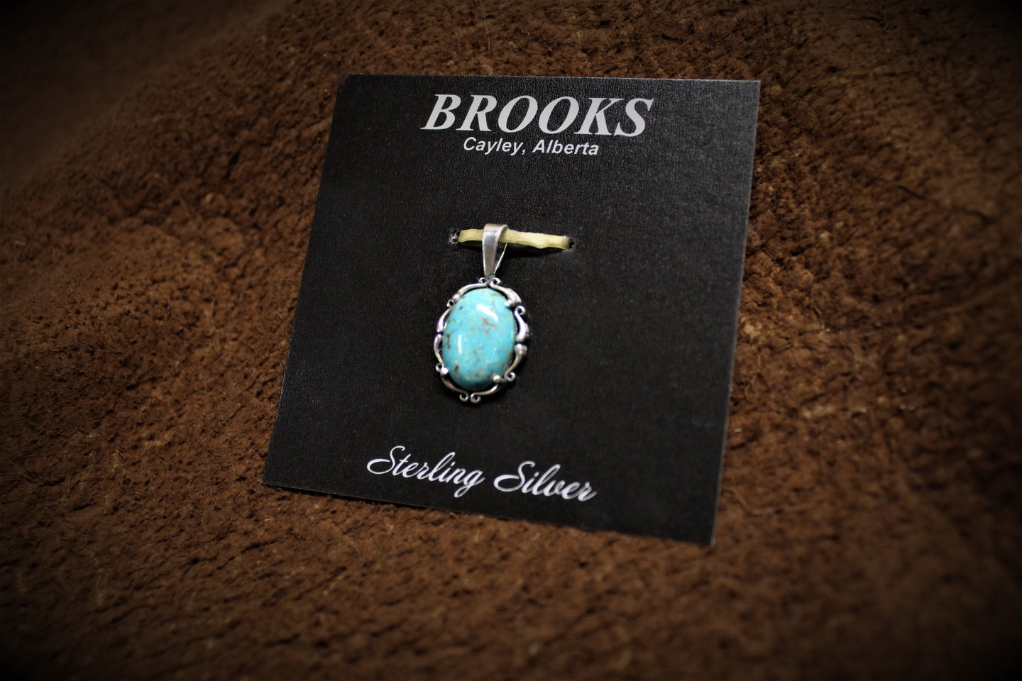 Sterling Silver Oval Turquoise Pendent