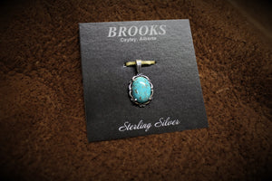 Sterling Silver Oval Turquoise Pendent