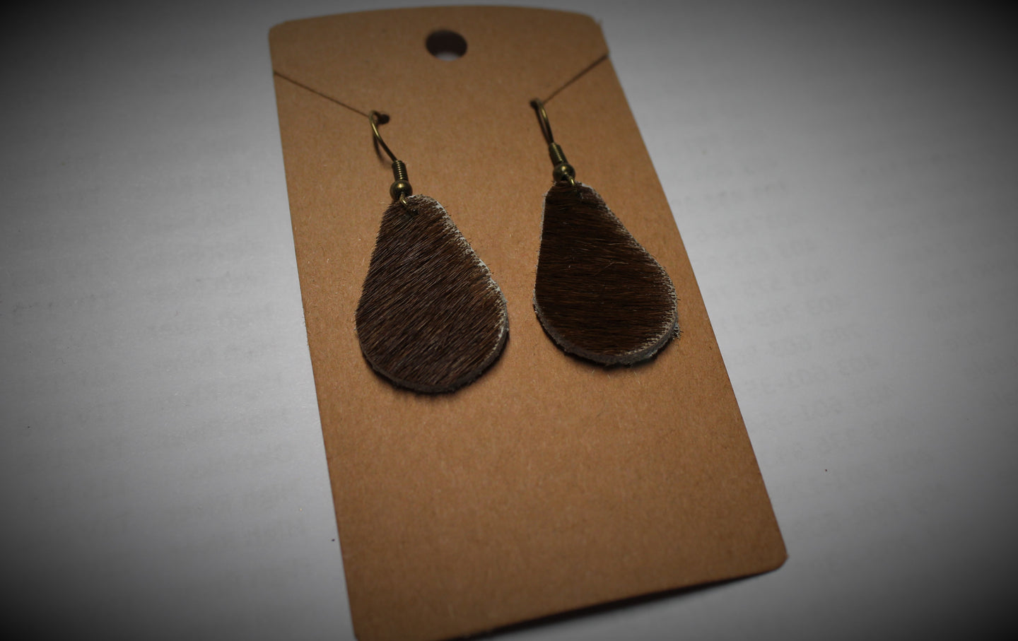 Cowhide Teardrop Earrings