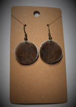 Load image into Gallery viewer, Cowhide Circle Earrings