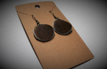 Load image into Gallery viewer, Cowhide Circle Earrings