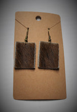 Load image into Gallery viewer, Cowhide Square Earrings