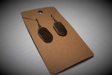 Load image into Gallery viewer, Cowhide Oval Earrings