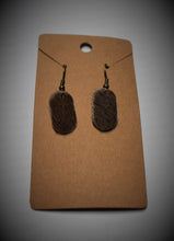 Load image into Gallery viewer, Cowhide Oval Earrings