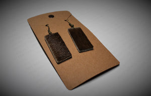 Cowhide Rectangle Earrings