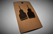 Load image into Gallery viewer, Cowhide Ear Tag Earrings