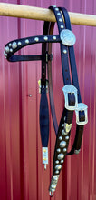 Load image into Gallery viewer, Silver Brow Band Headstall