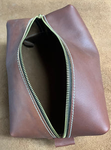 Leather Shave/dopp bag