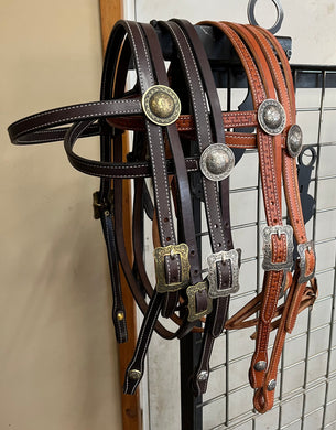 Brow Band Headstalls with Brooks Hardware