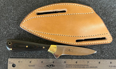 Leather Sheath With Fixed Blade Knife