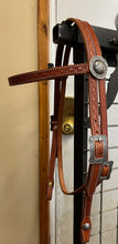 Load image into Gallery viewer, Stamped Brow Band Headstalls with Brooks Hardware